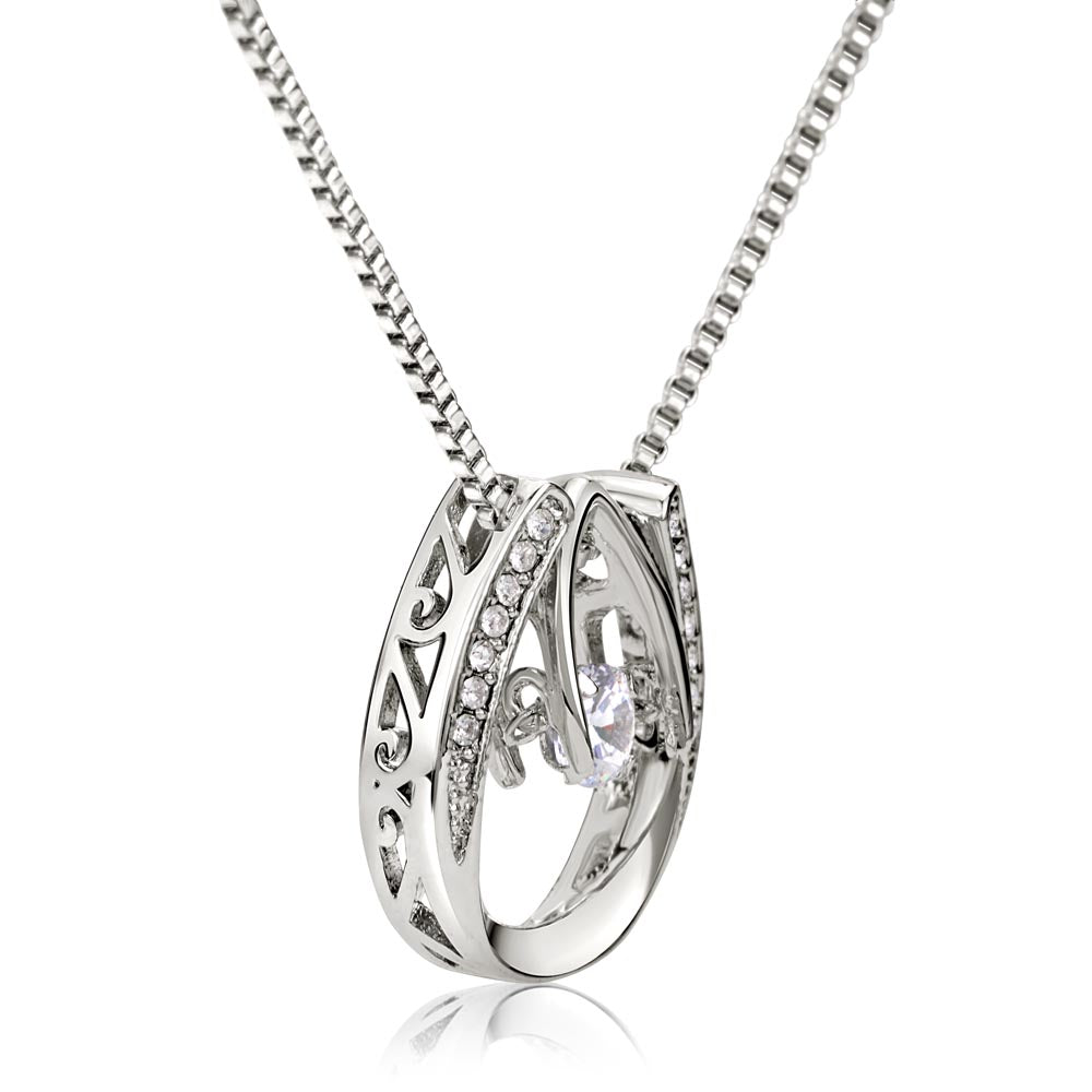 To My Mom, You Mean The World To Me - Lucky Horseshoe Necklace