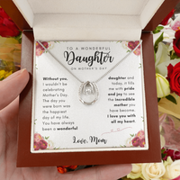 Thumbnail for To My Daughter, You Are An Incredible Mother - Lucky Horseshoe Necklace