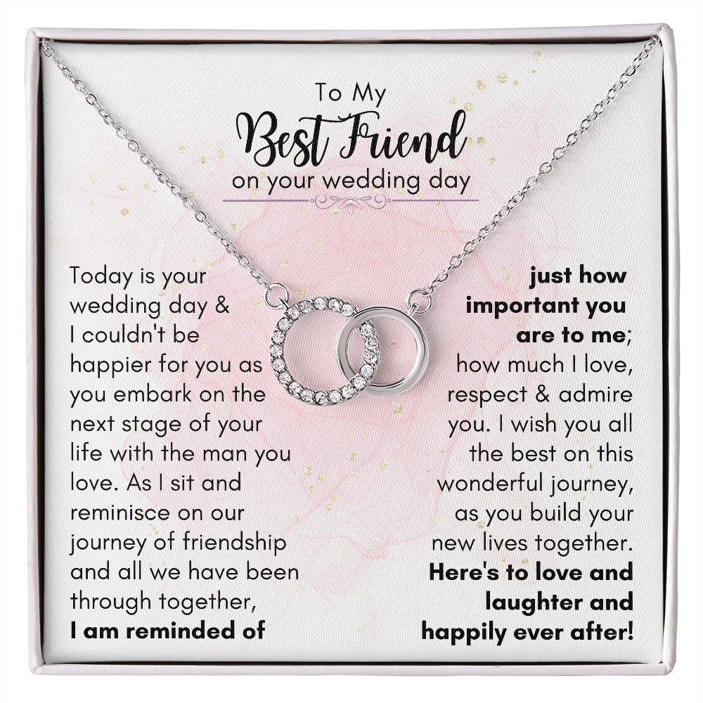 To My Best Friend On Your Wedding Day - Infinity Circle Necklace