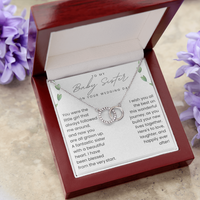 Thumbnail for To My Baby Sister On Your Wedding Day - Infinity Circle Necklace