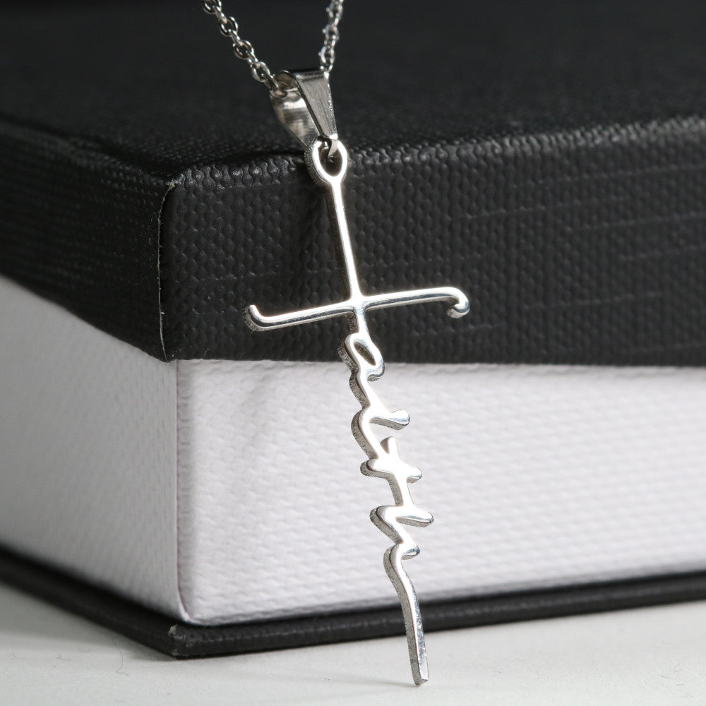 Granddaughter, Never Give Up - Faith Cross Necklace