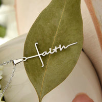 Thumbnail for Granddaughter, Never Give Up - Faith Cross Necklace