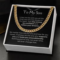 Thumbnail for To My Son, Follow Your Dreams - Gold Cuban Link Chain