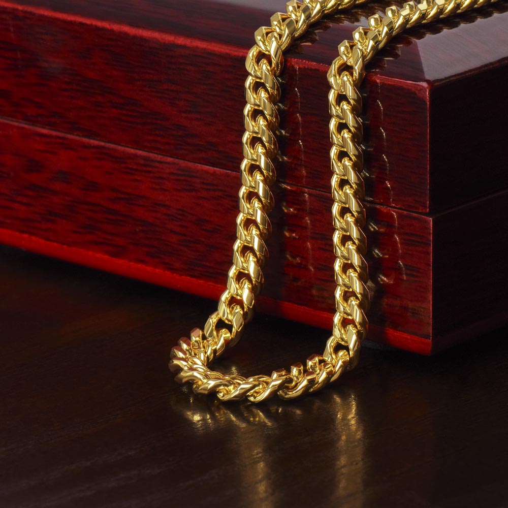 To My Nephew, Tough Warrior - Cuban Chain Necklace