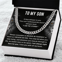Thumbnail for To My Son, I Believe In You - Cuban Link Chain (Polished Stainless Steel)