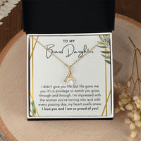 Thumbnail for To My Bonus Daughter, Life Gave Me You - Alluring Beauty Necklace - Gold