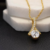 Thumbnail for To My Bonus Daughter, Life Gave Me You - Alluring Beauty Necklace - Gold
