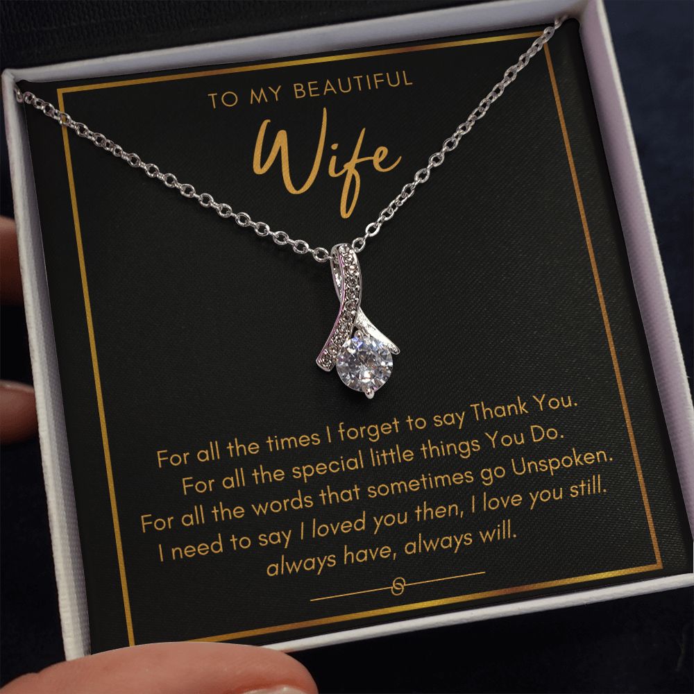 To My Wife, For All The Little Things You Do - Alluring Necklace