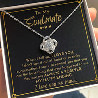 Thumbnail for To My Soulmate, My Happy Ending - Love Knot Necklace