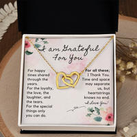 Thumbnail for I Am Grateful For You - Interlocking Hearts Necklace