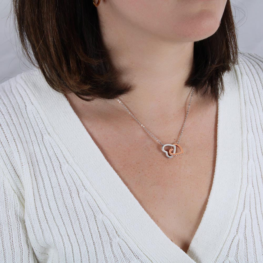 Granddaughter, My Beautiful Chapter - Interlocking Hearts Necklace