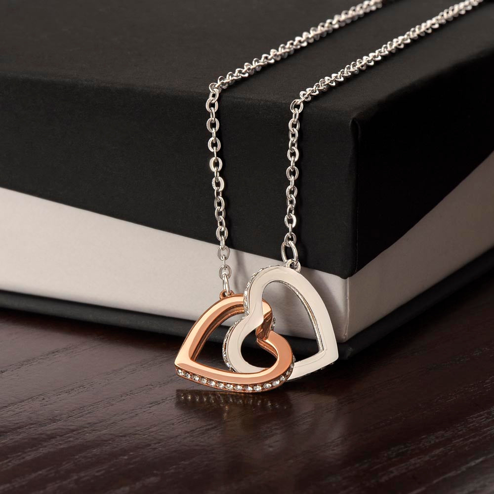 To My Best Friend, I Value You - Interlocking Hearts Necklace