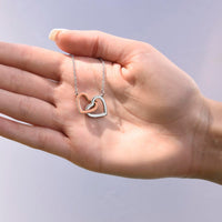 Thumbnail for I Am Grateful For You - Interlocking Hearts Necklace W/ Personalized Message Card