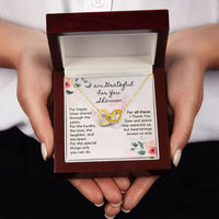 Thumbnail for I Am Grateful For You - Interlocking Hearts Necklace W/ Personalized Message Card