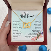 Thumbnail for To My Best Friend, I Value You - Interlocking Hearts Necklace