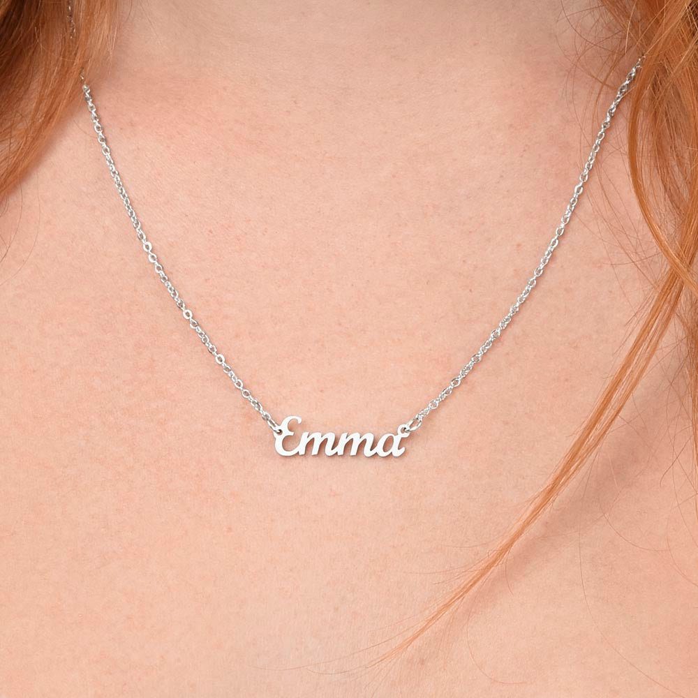 Daughter, Never Give Up - Personalized Name Necklace
