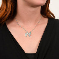 Thumbnail for Mom, We Love You - Custom Footprint Necklace with Birthstone