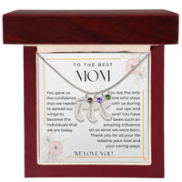 Thumbnail for Mom, We Love You - Custom Footprint Necklace with Birthstone