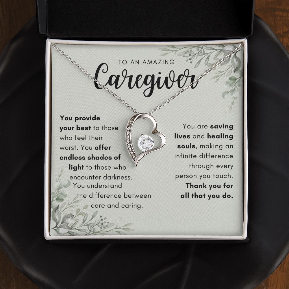 To An Amazing Caregiver - Forever Love Necklace