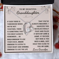 Thumbnail for Granddaughter, Be Bold Enough... Love, Grandpa - Forever Love Necklace