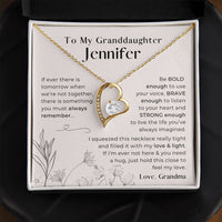 Thumbnail for Granddaughter, Always Remember This - Personalized Forever Love Necklace
