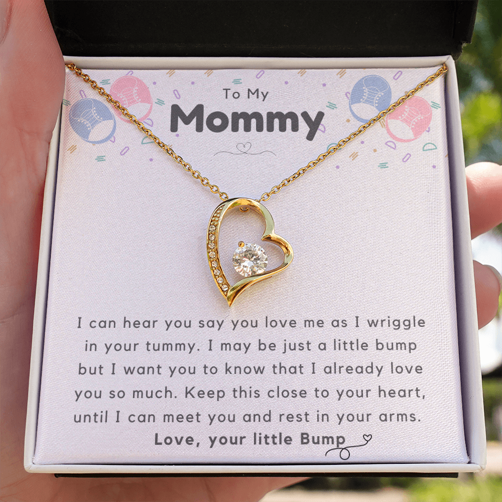 To My Mommy, From Your Little Bump - Forever Love Necklace