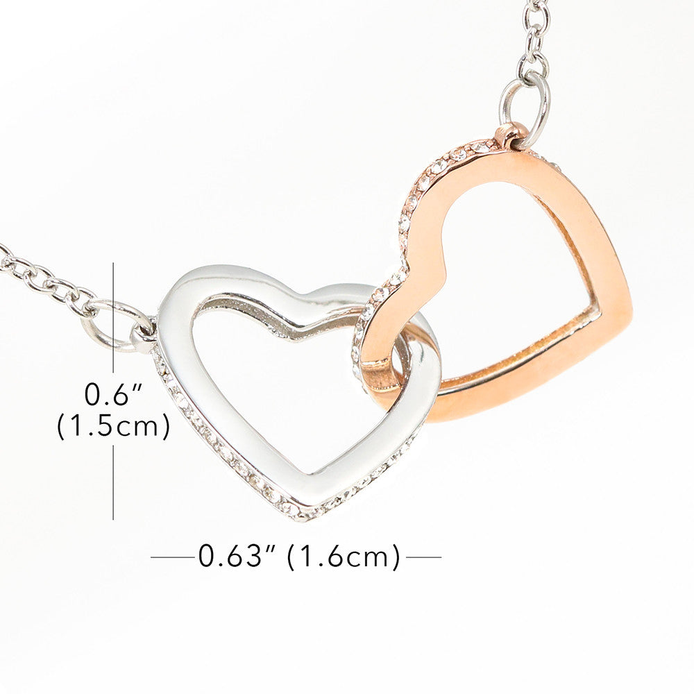 To My Daughter, I'm Always Here For You - Interlocking Hearts Necklace