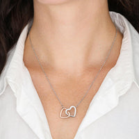 Thumbnail for To My Unbiological Sister, Sisters By Heart - Interlocking Hearts Necklace