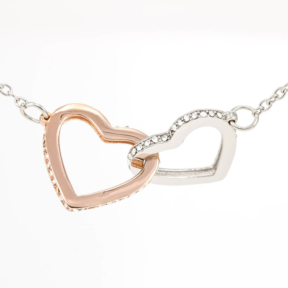 To My Best Friend, Like Two Peas In A Pod - Interlocking Hearts Necklace