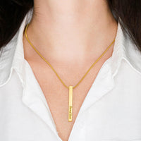Thumbnail for To My Mom, Who I Am I Owe It To You - Vertical Stick Necklace