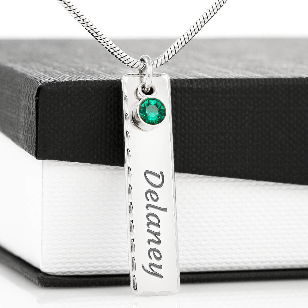 To Baby Girl, Your Strength And Resilience Will See You Through - Birthstone Name Necklace