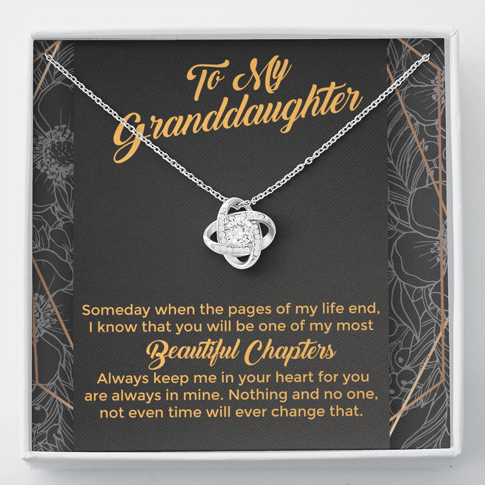 To My Granddaughter, Most Beautiful Chapters - Love Knot Necklace
