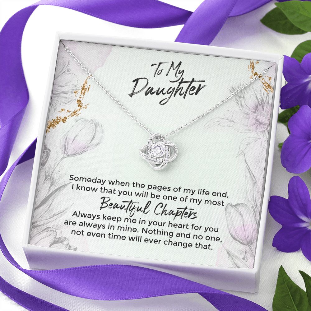 To My Daughter, Most Beautiful Chapters - Love Knot Necklace