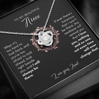 Thumbnail for To My Niece, I Will Always Be There - Love Knot Necklace