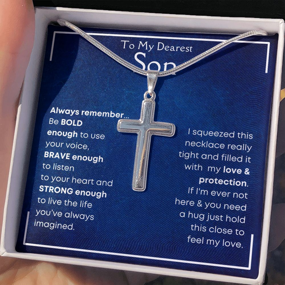 To My Son, Always Remember - Cross Necklace