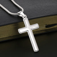 Thumbnail for To Our Grandson, Never Give Up - Cross Necklace W/ Personalized Message Card