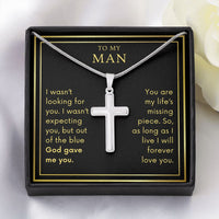 Thumbnail for To My Man, God Gave Me You - Cross Necklace
