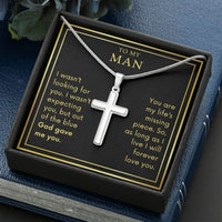 Thumbnail for To My Man, God Gave Me You - Cross Necklace