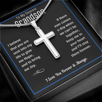 Thumbnail for To My Grandson, You Are my Hope and Joy - Cross Necklace