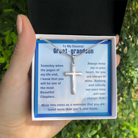 Thumbnail for To My Great-grandson, You Are Loved - Cross Necklace