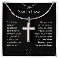 Thumbnail for To My Son-In-Law, I Am So Proud To Have You - Cross Necklace