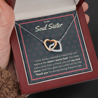 Thumbnail for To My Soul Sister, The Sister I Never Had - Interlocking Hearts Necklace