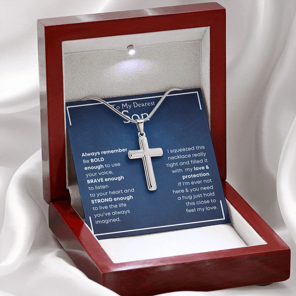 To My Son, Always Remember - Cross Necklace