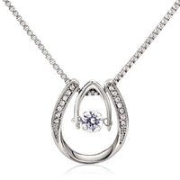 Thumbnail for To My Granddaughter. Never Lose Faith. Lucky Horseshoe Necklace. Personalized (GD123-P)
