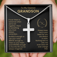 Thumbnail for To My Grandson, Always Remember This - Cross Necklace