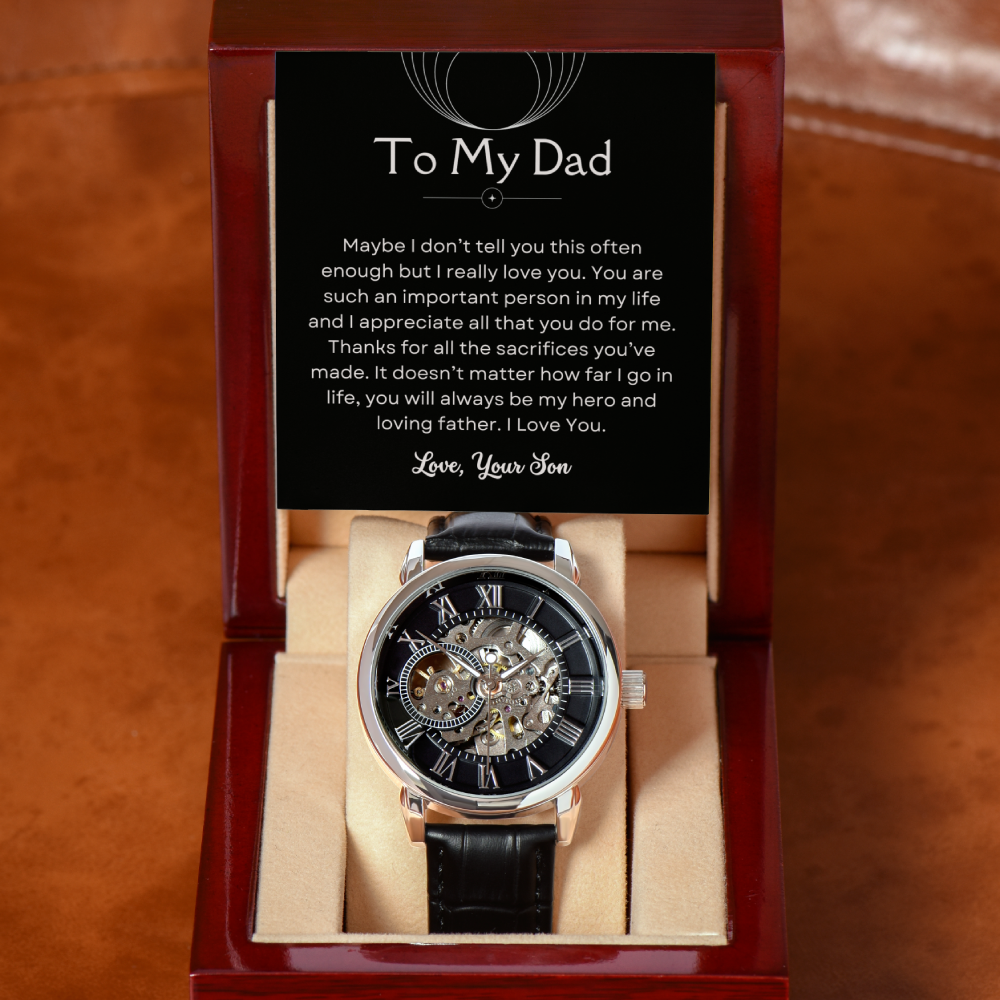 Dad, The Most Important Person, From Son - Automatic Watch