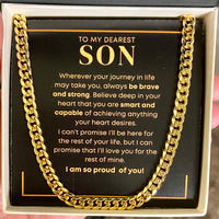 Thumbnail for Son, Be Brave And Strong - Gold Cuban Chain
