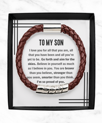 Thumbnail for Son, Believe In Yourself - Vegan Leather Bracelet